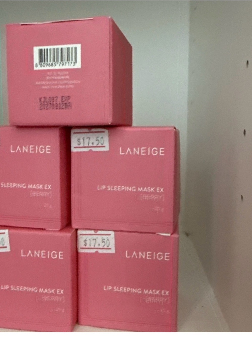LANEIGE Pink Lip Sleeping Mask EX - Berry Scented Night Treatment